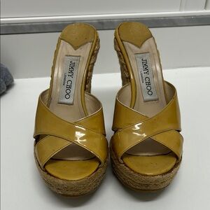 Jimmy Choo Yellow Platform Sandals size 6